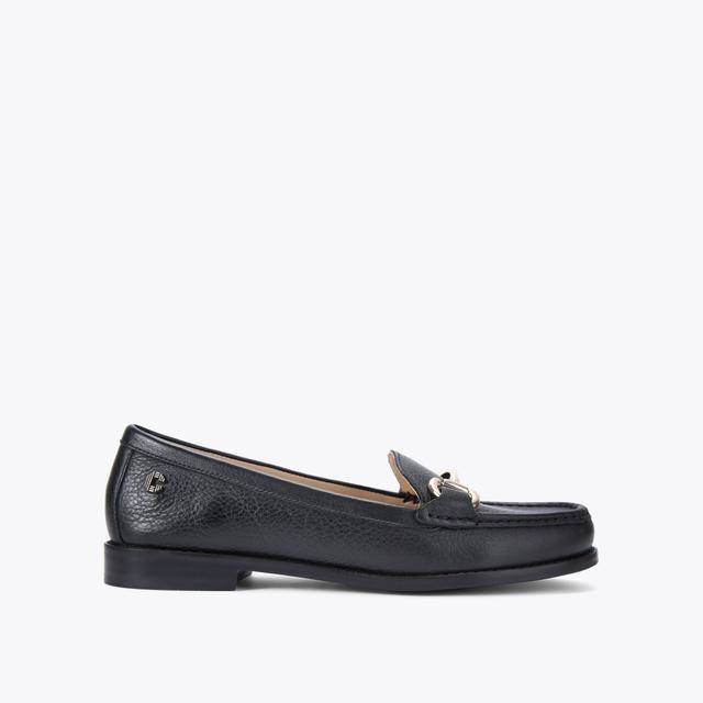 carvela by kurt geiger SNAP Black Leather Slip On Loafers by CARVELA COMFORT
