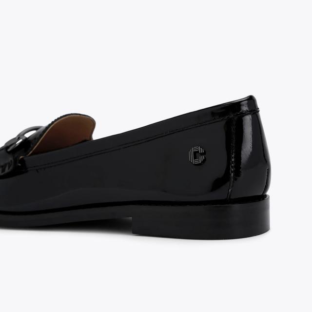 Carvela By Kurt Geiger SNAP Patent Black Leather Slip On Loafers By CARVELA COMFORT
