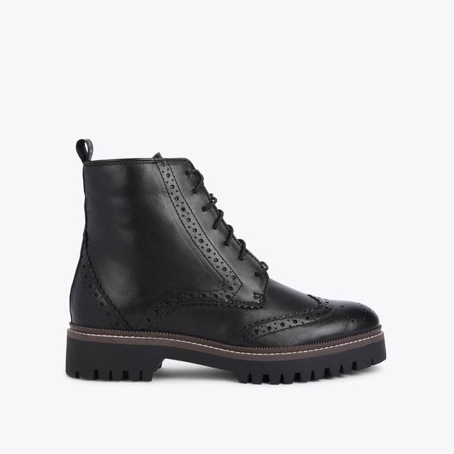 carvela by kurt geiger SOFIA Black Brogue Lace Up Ankle Boots by KG KURT GEIGER