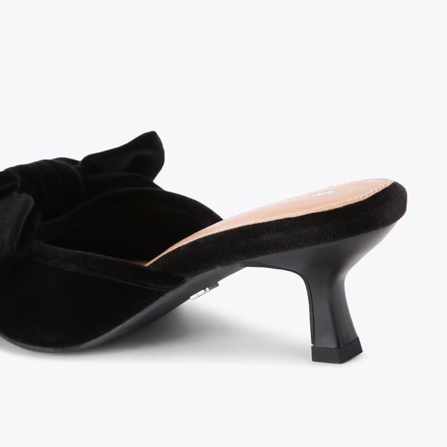 Carvela By Kurt Geiger SOPHIA Black Velvet Mule Heel By KG KURT GEIGER