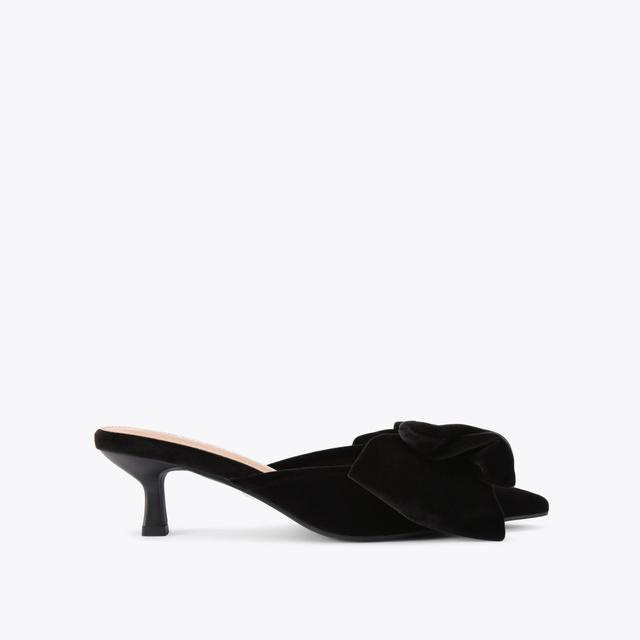 carvela by kurt geiger SOPHIA Black Velvet Mule Heel by KG KURT GEIGER