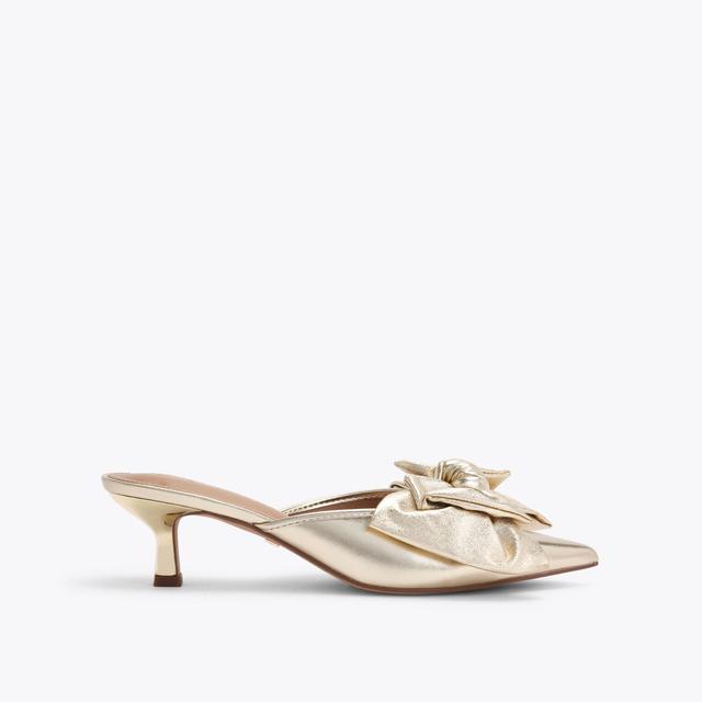 carvela by kurt geiger SOPHIA Gold Synthetic Mule Heel by KG KURT GEIGER