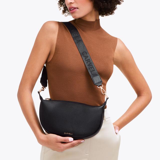 Carvela By Kurt Geiger SOPHIA SLING BAG Black Textured Sling Bag By CARVELA