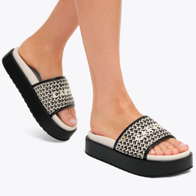 Carvela By Kurt Geiger SORRENTO FLATFORM Raffia Woven Sandal By CARVELA