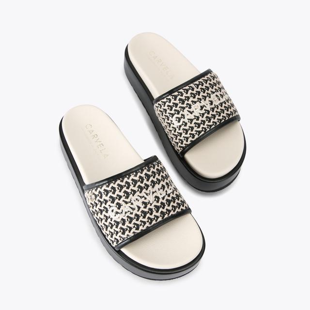 Carvela By Kurt Geiger SORRENTO FLATFORM Raffia Woven Sandal By CARVELA