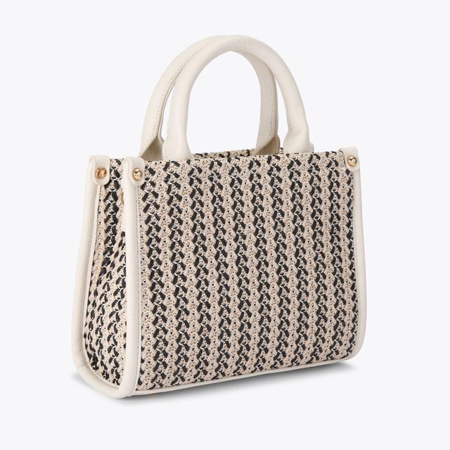 Carvela By Kurt Geiger SORRENTO MICRO TOTE Woven Fabric Cross Body Tote Bag By CARVELA