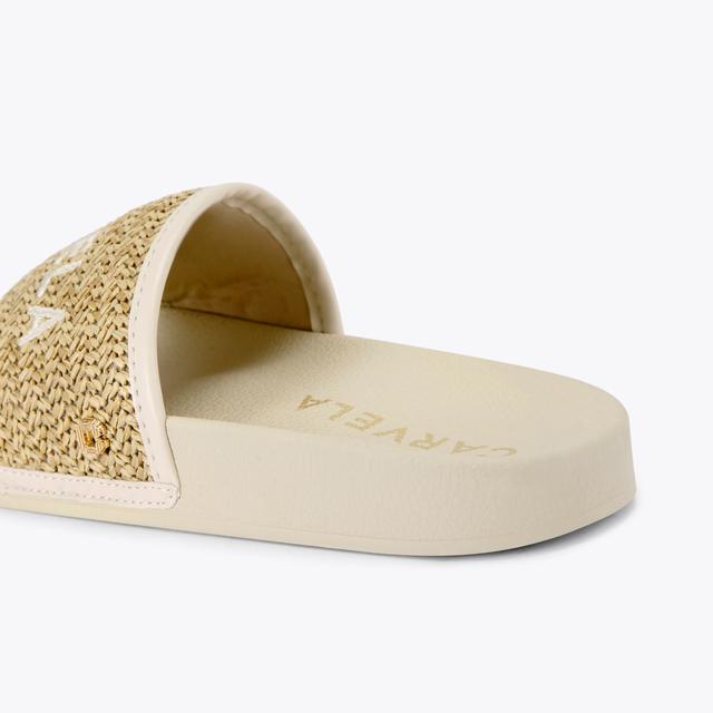 Carvela By Kurt Geiger SORRENTO SLIDER Beige Woven Slip On Sandal By CARVELA
