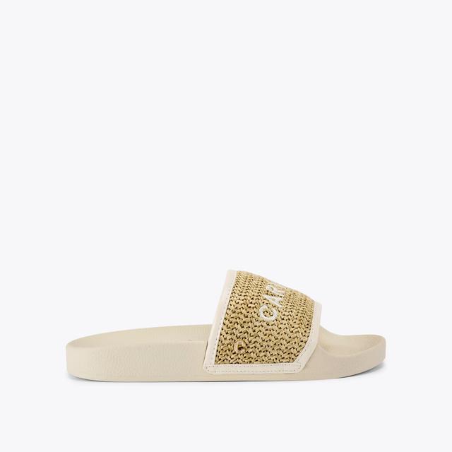 carvela by kurt geiger SORRENTO SLIDER Beige Woven Slip On Sandal by CARVELA