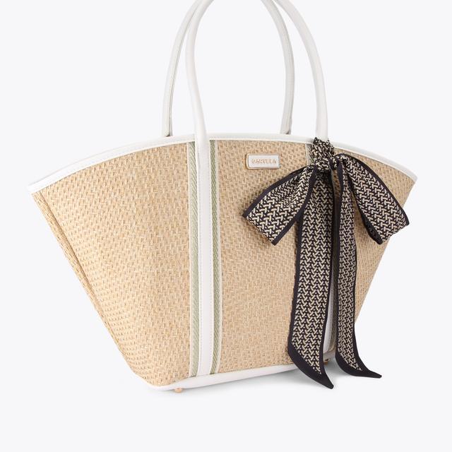 Carvela By Kurt Geiger SORRENTO STRAW BASKET Tote Woven Straw Bag By CARVELA