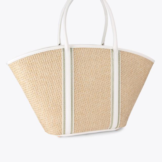 Carvela By Kurt Geiger SORRENTO STRAW BASKET Tote Woven Straw Bag By CARVELA