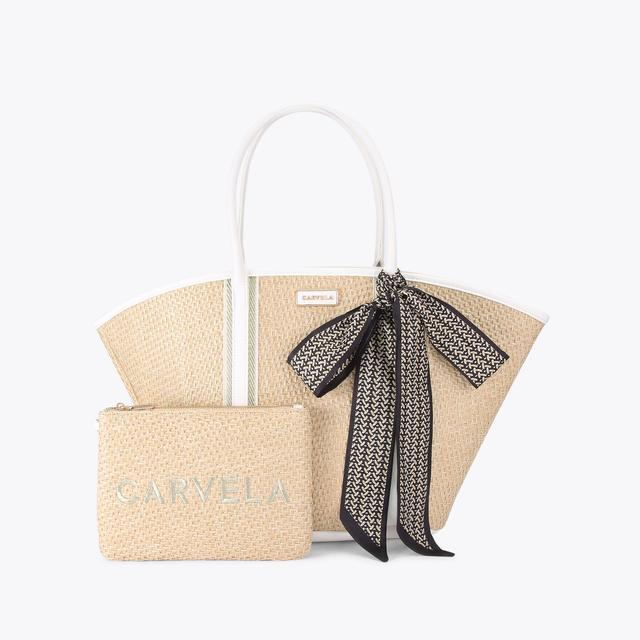 carvela by kurt geiger SORRENTO STRAW BASKET Tote Woven Straw Bag by CARVELA