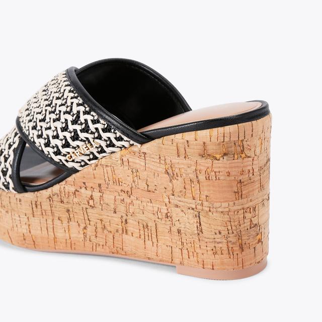 Carvela By Kurt Geiger SORRENTO WEDGE MULE Raffia Wedge Heel By CARVELA