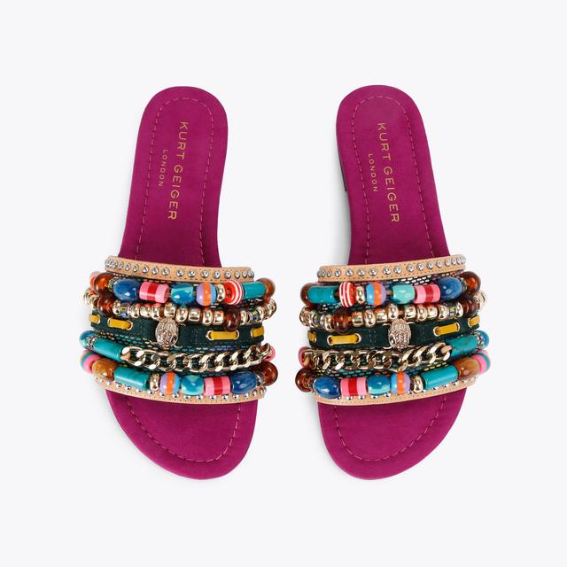 Carvela By Kurt Geiger SOUTHBANK BEADED FLAT Beaded Flat Sandal By KURT GEIGER LONDON