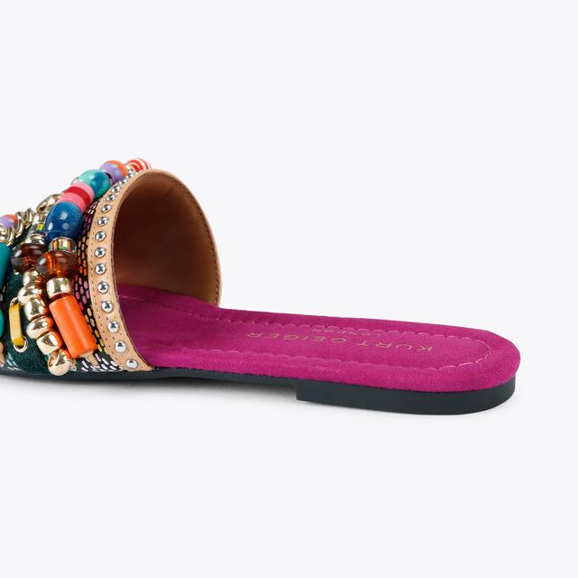 Carvela By Kurt Geiger SOUTHBANK BEADED FLAT Beaded Flat Sandal By KURT GEIGER LONDON