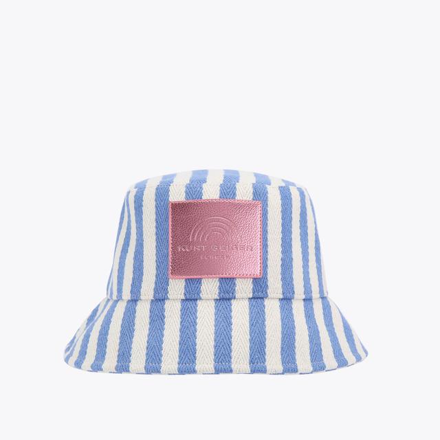 carvela by kurt geiger SOUTHBANK BUCKET HAT Blue Stripe Bucket Hat by KURT GEIGER LONDON