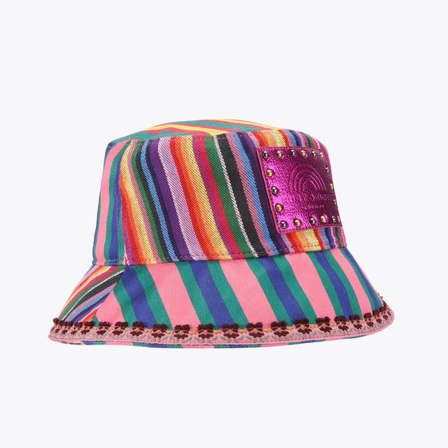 Carvela By Kurt Geiger SOUTHBANK BUCKET HAT Striped Cotton Bucket Hat By KURT GEIGER LONDON