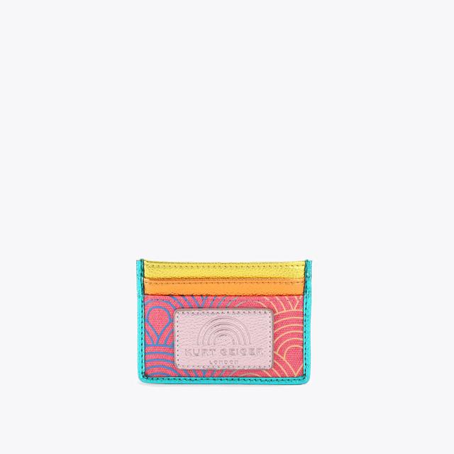 carvela by kurt geiger SOUTHBANK CARD HOLDER Blue Pink Canvas Card Holder by KURT GEIGER LONDON