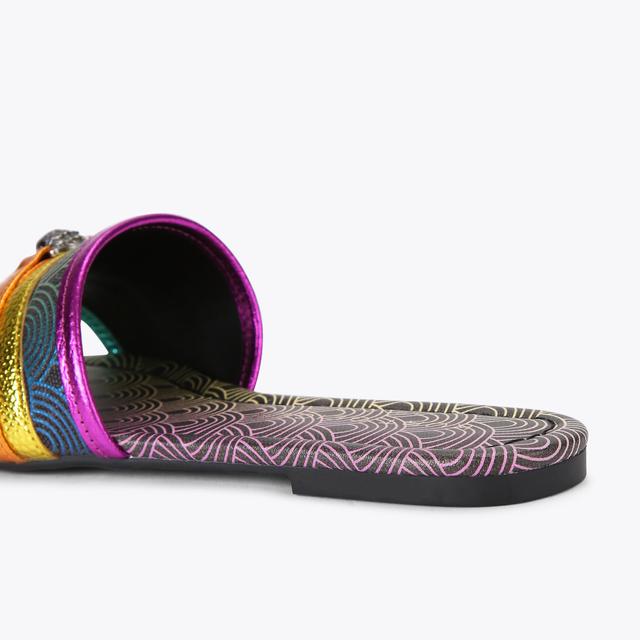 Carvela By Kurt Geiger SOUTHBANK FLAT SANDAL Black Rainbow Sandals By KURT GEIGER LONDON