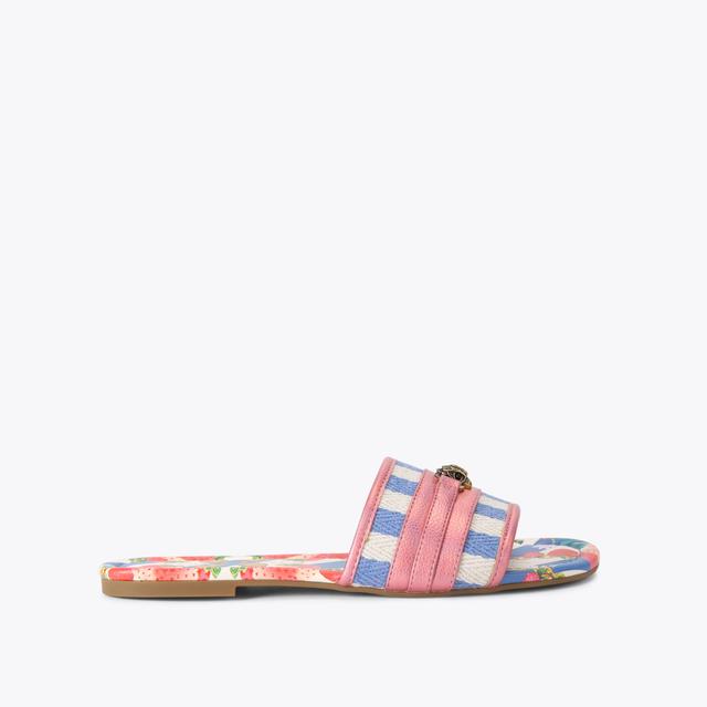 carvela by kurt geiger SOUTHBANK FLAT SANDAL Blue Rattan Fabric Sandal by KURT GEIGER LONDON