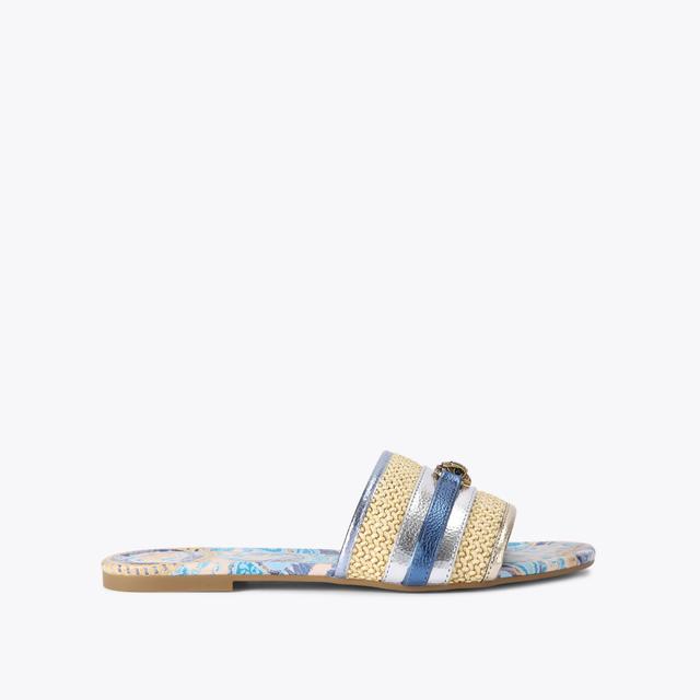 carvela by kurt geiger SOUTHBANK FLAT SANDAL Blue Striped Canvas Sandal by KURT GEIGER LONDON