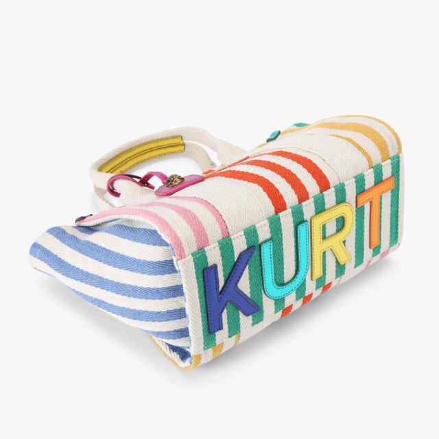 carvela By Kurt Geiger SOUTHBANK SM SHOPPER Rainbow Canvas Tote Bag By KURT GEIGER LONDON