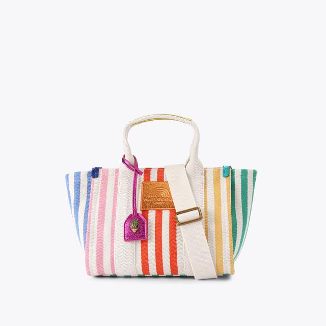 carvela by kurt geiger SOUTHBANK SM SHOPPER Rainbow Canvas Tote Bag by KURT GEIGER LONDON