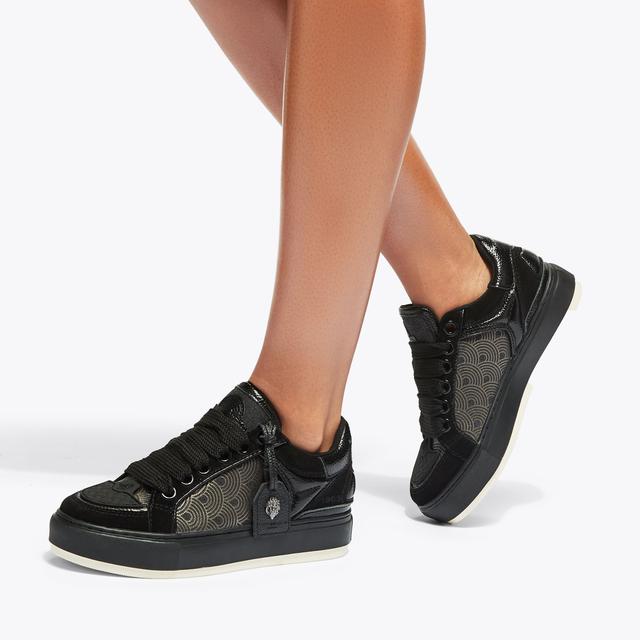Carvela By Kurt Geiger SOUTHBANK TAG Black Fabric Sneaker By KURT GEIGER LONDON