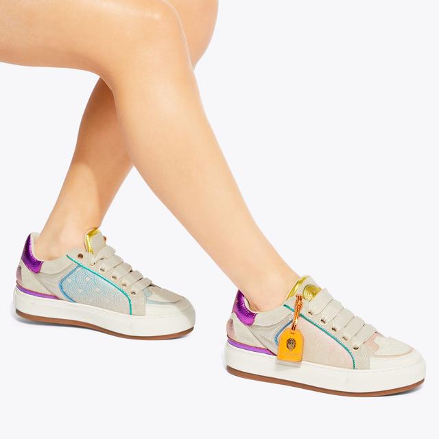 Carvela By Kurt Geiger SOUTHBANK TAG Cream Lace Up Sneaker By KURT GEIGER LONDON