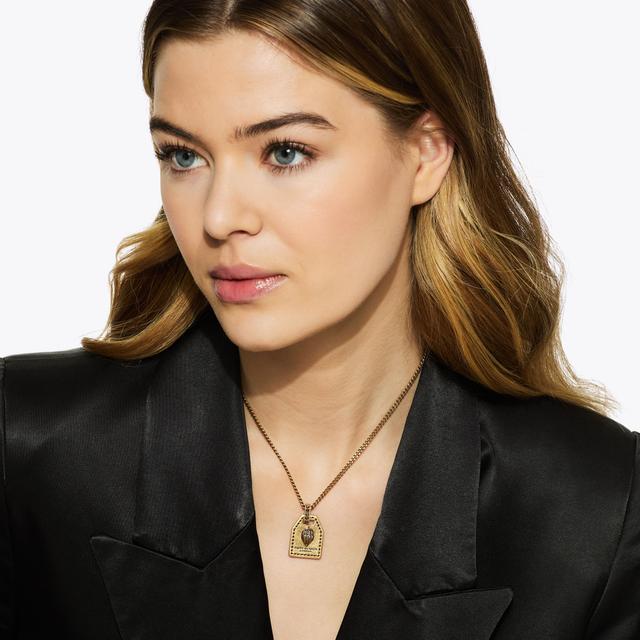 Carvela By Kurt Geiger SOUTHBANK TAG PENDANT Antiqued Brass Necklace By KURT GEIGER LONDON