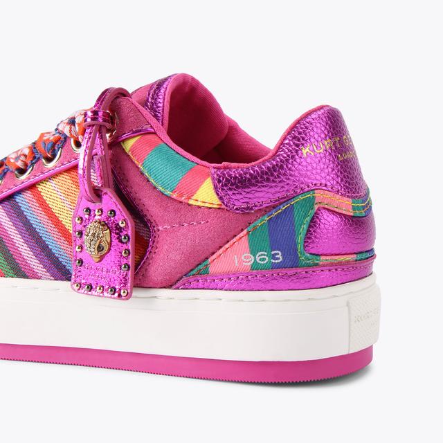 Carvela By Kurt Geiger SOUTHBANK TAG Pink Leather Sneakers By KURT GEIGER LONDON