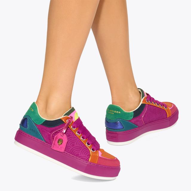 Carvela By Kurt Geiger SOUTHBANK TAG Purple Rainbow Sneakers By KURT GEIGER LONDON