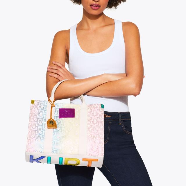 Carvela By Kurt Geiger SOUTHBANK TOTE Naturel Rainbow Ombre Cross Body Tote By KURT GEIGER LONDON