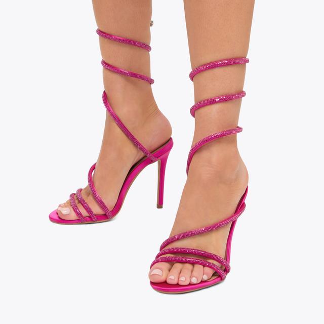 Carvela By Kurt Geiger SPIRAL 105 Fuchsia Crystal Heel By CARVELA