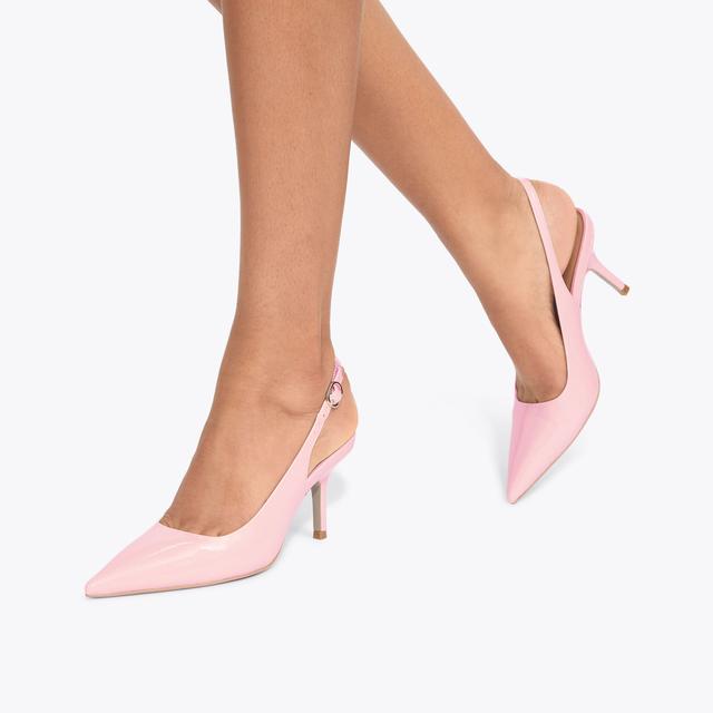 Carvela By Kurt Geiger SPIRIT SLING Beige Patent Court Slingback Heel By CARVELA