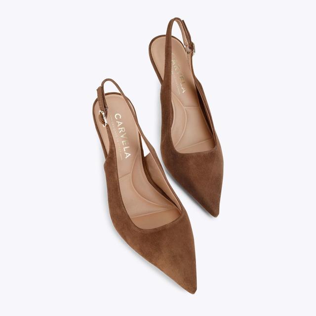 Carvela By Kurt Geiger SPIRITED Brown Suede Slingback Heel By CARVELA
