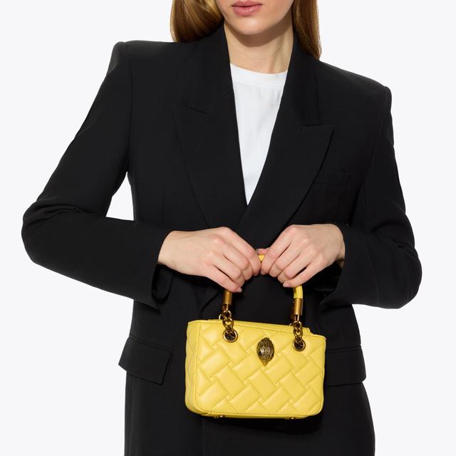 Carvela By Kurt Geiger SQ MINI KENSINGTON Yellow Leather Square Bag By KURT GEIGER LONDON