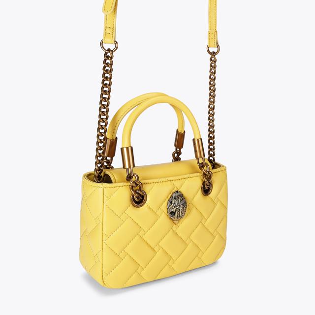 Carvela By Kurt Geiger SQ MINI KENSINGTON Yellow Leather Square Bag By KURT GEIGER LONDON