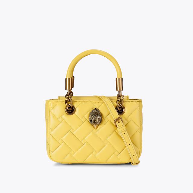 carvela by kurt geiger SQ MINI KENSINGTON Yellow Leather Square Bag by KURT GEIGER LONDON