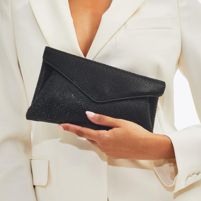 Carvela By Kurt Geiger STARGAZE CLUTCH Black Crystal Clutch Bag By CARVELA