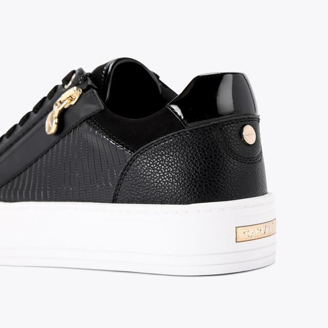 Carvela By Kurt Geiger STATEMENT ZIP Black Lizard Trainer By CARVELA