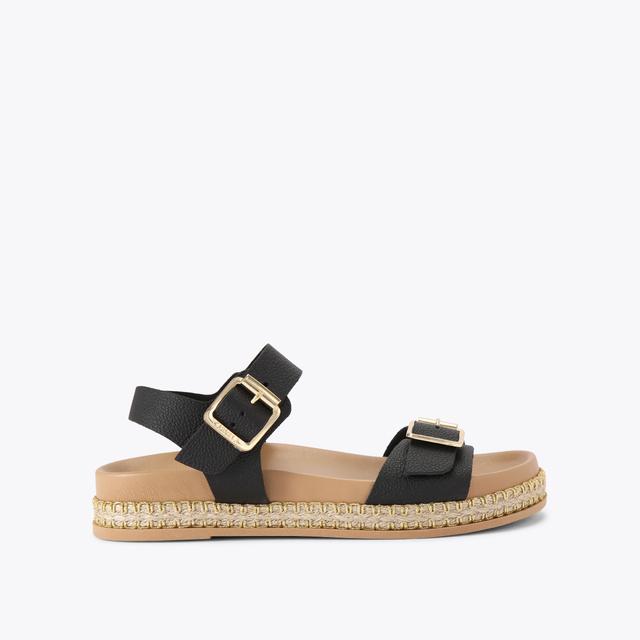 carvela by kurt geiger SUN DOWN Black Leather Sandals by CARVELA COMFORT