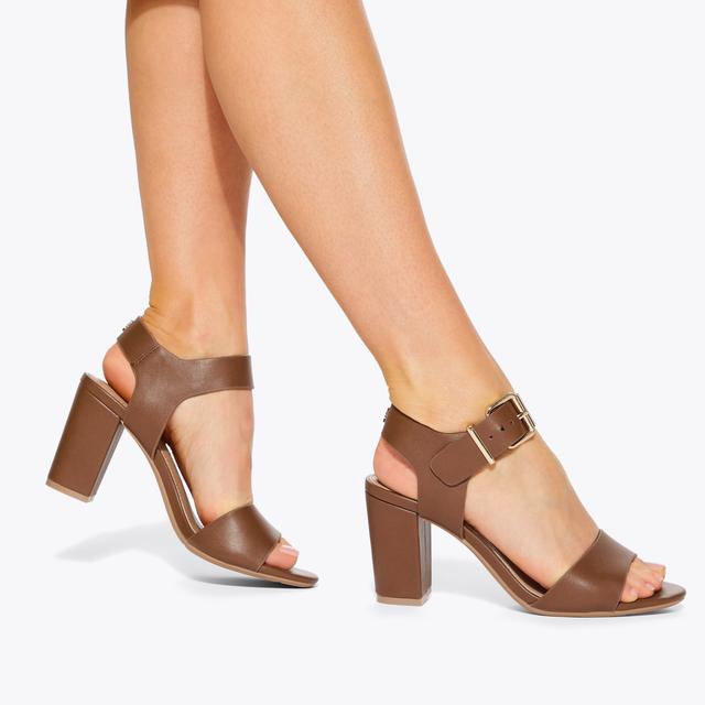 Carvela By Kurt Geiger SUTTON Tan Block Heels By KG KURT GEIGER