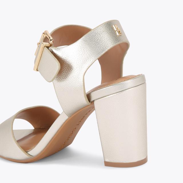 Carvela By Kurt Geiger SUTTON2 Gold Block Heel By KG KURT GEIGER