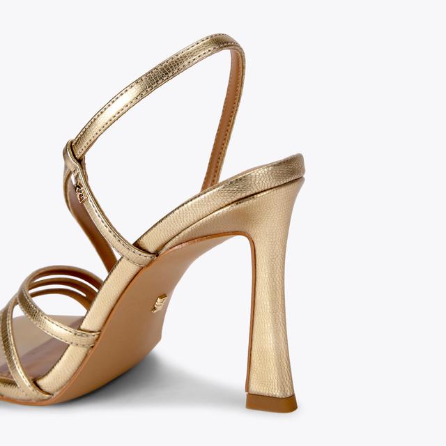Carvela By Kurt Geiger SWEETIE SANDAL Gold Heeled Sandal By KG KURT GEIGER
