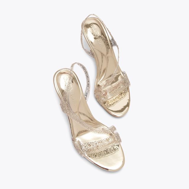 Carvela By Kurt Geiger SYMMETRY SANDAL VINYL 80 Vinyl Crystal Heel By CARVELA
