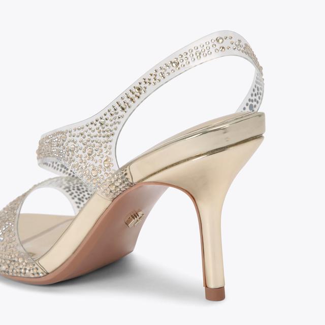 Carvela By Kurt Geiger SYMMETRY SANDAL VINYL 80 Vinyl Crystal Heel By CARVELA