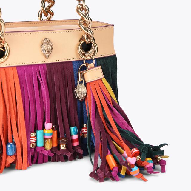 Carvela By Kurt Geiger TASSEL BEADS CHARM Beaded Suede Bag Charm By KURT GEIGER LONDON