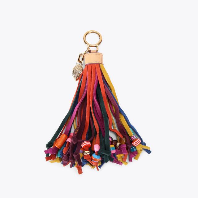 carvela by kurt geiger TASSEL BEADS CHARM Beaded Suede Bag Charm by KURT GEIGER LONDON