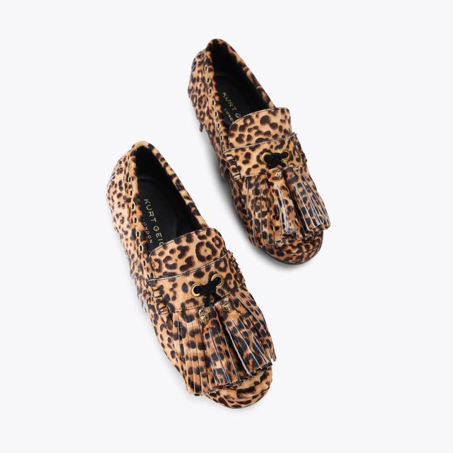 Carvela By Kurt Geiger TASSEL FRINGE MOCCASIN Leopard Slip On Loafer By KURT GEIGER LONDON