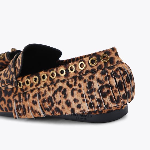 Carvela By Kurt Geiger TASSEL FRINGE MOCCASIN Leopard Slip On Loafer By KURT GEIGER LONDON